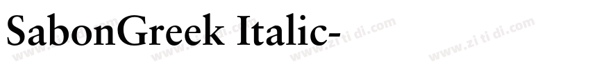 SabonGreek Italic字体转换